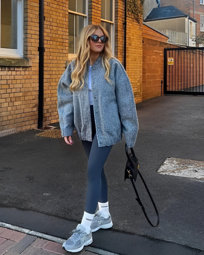 Large Bomber Jacket Oversized Fleece Softshell