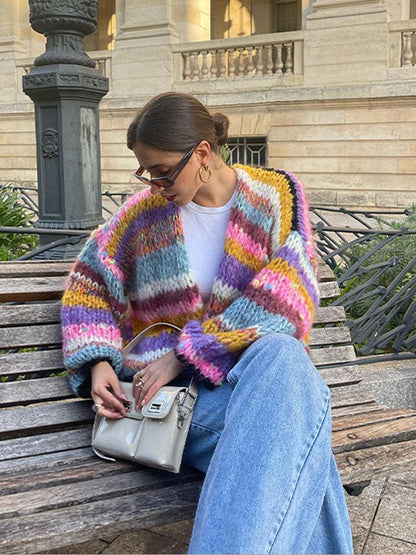 Colorful Knitted Sweaters for Women