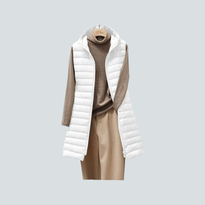 Warm Puffer Vest Women's Hooded Insulated Jacket