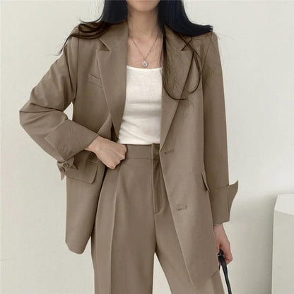 Women's Business Suit Set Long Blazer Elegant Modern