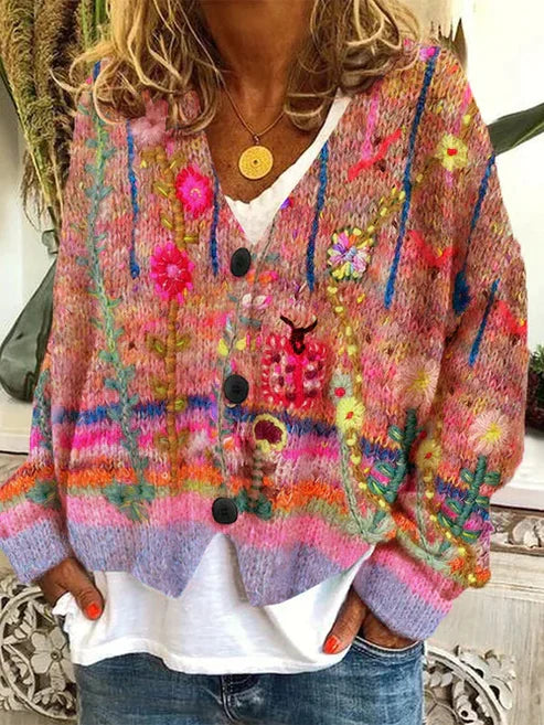 Colorful Printed Jacket Modern Style