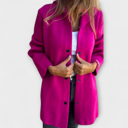 Women's Modern Hooded Jacket with Buttons