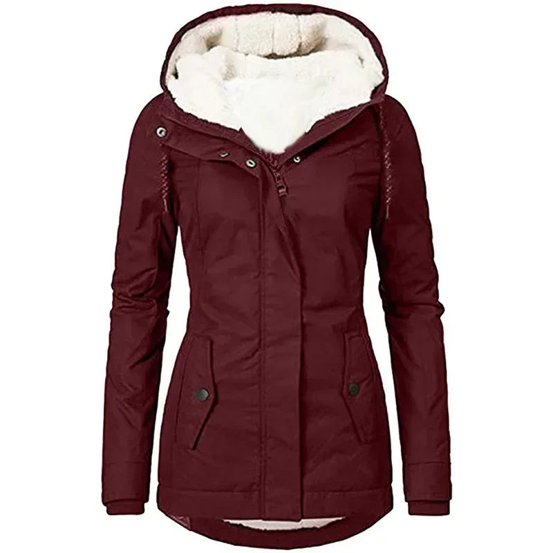 Warm Winter Jacket Women Lined