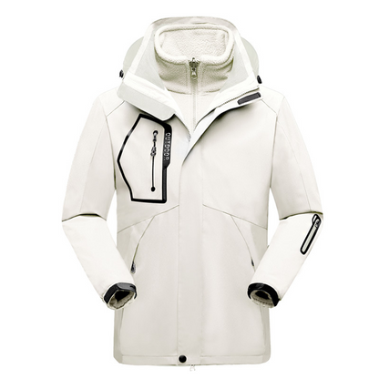 Wasserabweisende Outdoor-Jacke 2-in-1 Fleece Innenfutter - IdealeKleiden