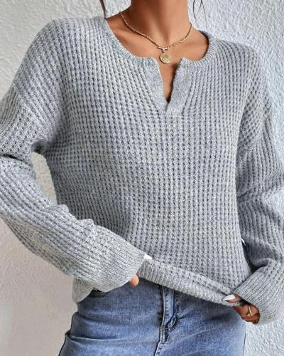 Women's Soft V-Neck Wool Blend Sweater