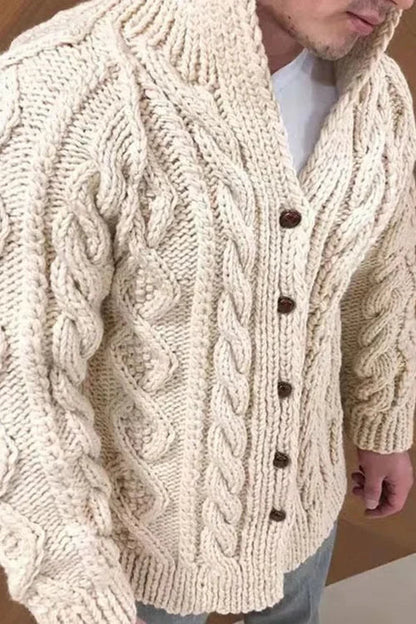 Men's Cardigan Suede Collar Elegant