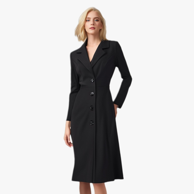 Women's Wool Coat Elegant Fitted Classic