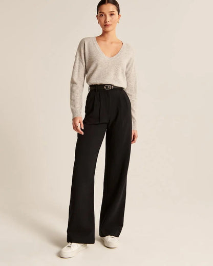 Bequeme Frauenhose Weite Beinstyle - IdealeKleiden