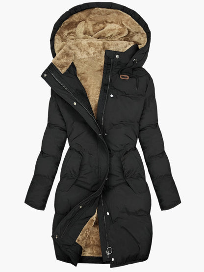 Women's Long Winter Coat Hooded Warm