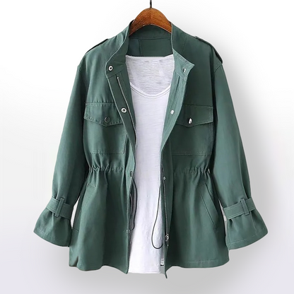 Women's Elegant Fitted Trench Coat