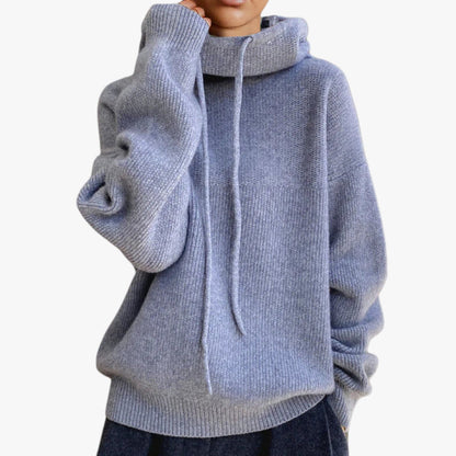 Loose-fit Knitted Sweater Warm Comfortable High Neck
