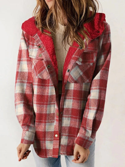 Women's Quilted Jacket Hood Modern Buttons