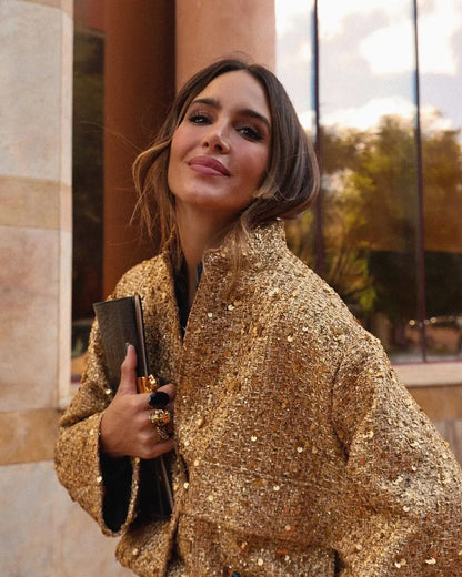 Women's Autumn Jacket Gold Elegant