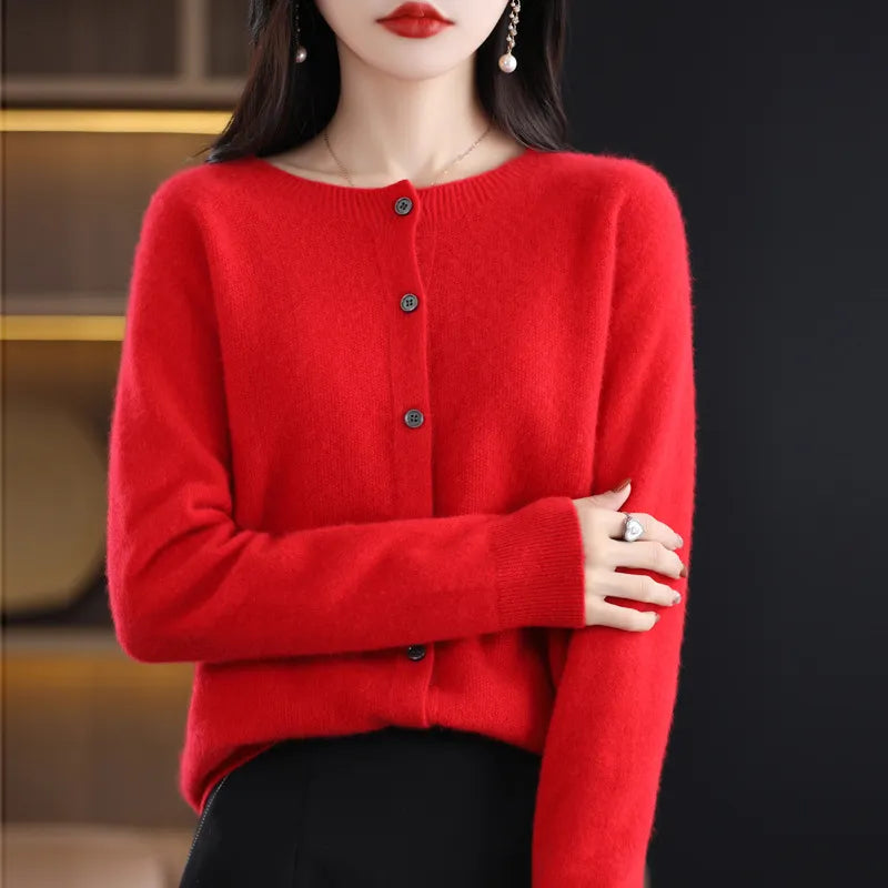 Women's Wool Cardigan Soft Stylish Autumn Winter