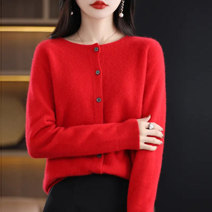 Women's Wool Cardigan Soft Stylish Autumn Winter