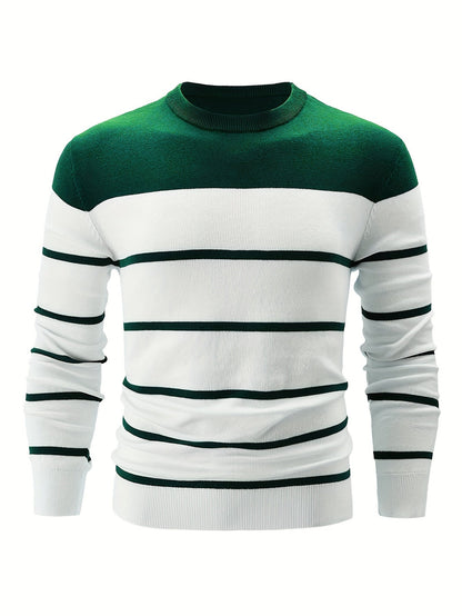 Striped Cotton Sweater Elegant Look
