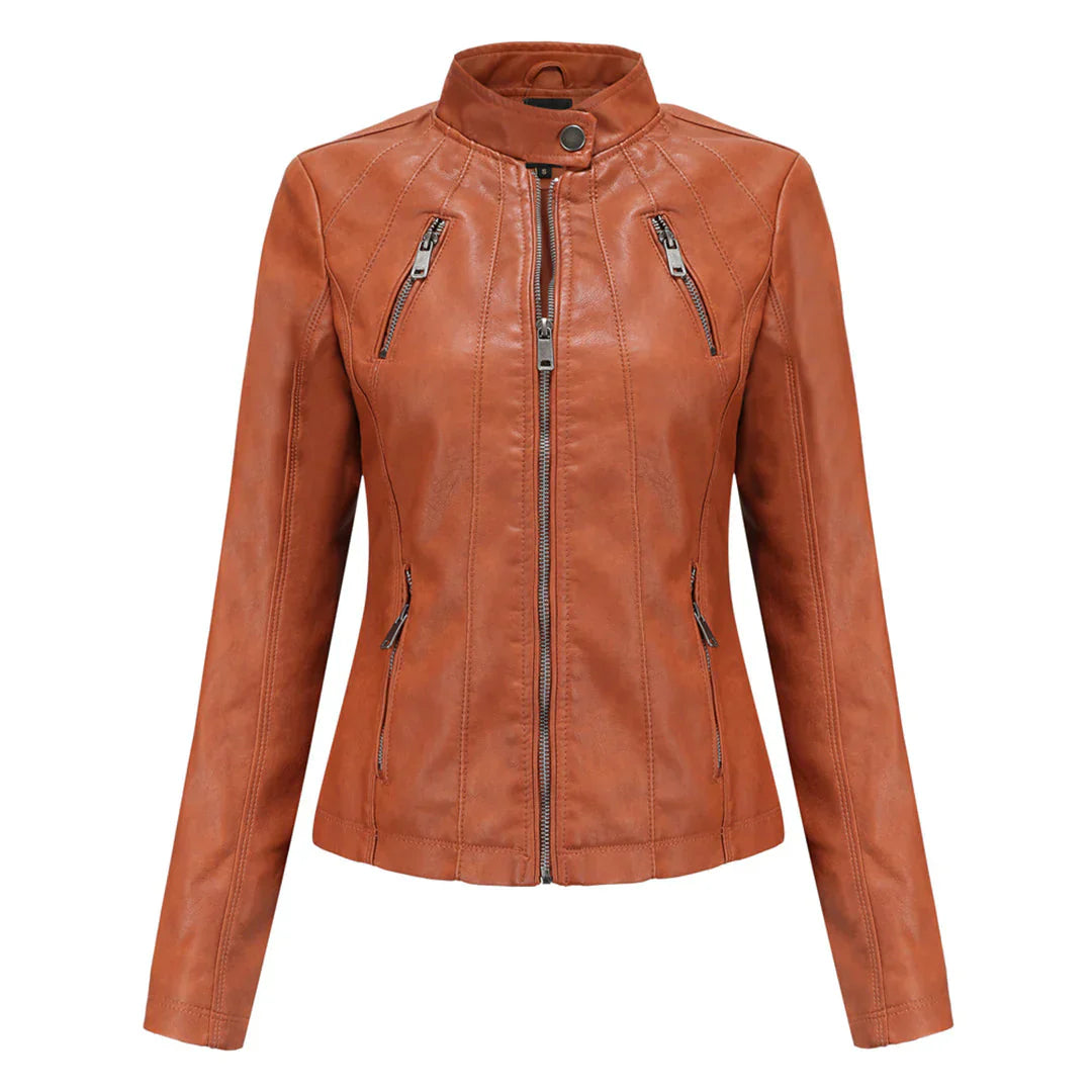 Elegant Leather Jacket Women Stylish