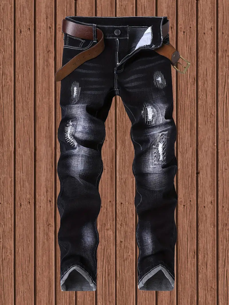 Skinny Jeans Casual Ripped Distressed Style