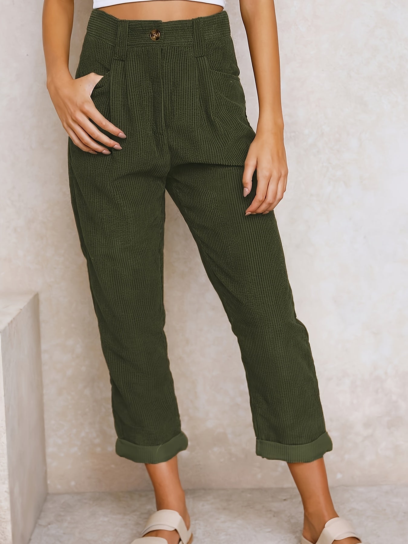 Elegant Women's Trousers Straight Leg Modern Fashion