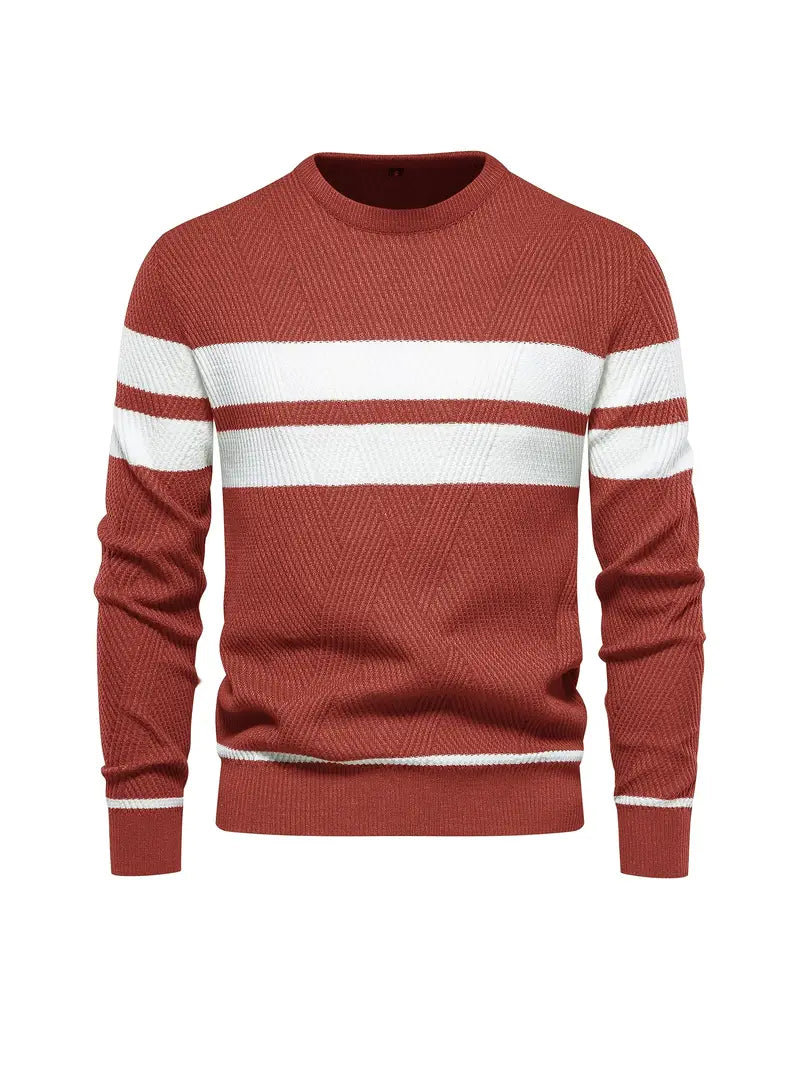 Men's Striped Pattern Modern Jumper