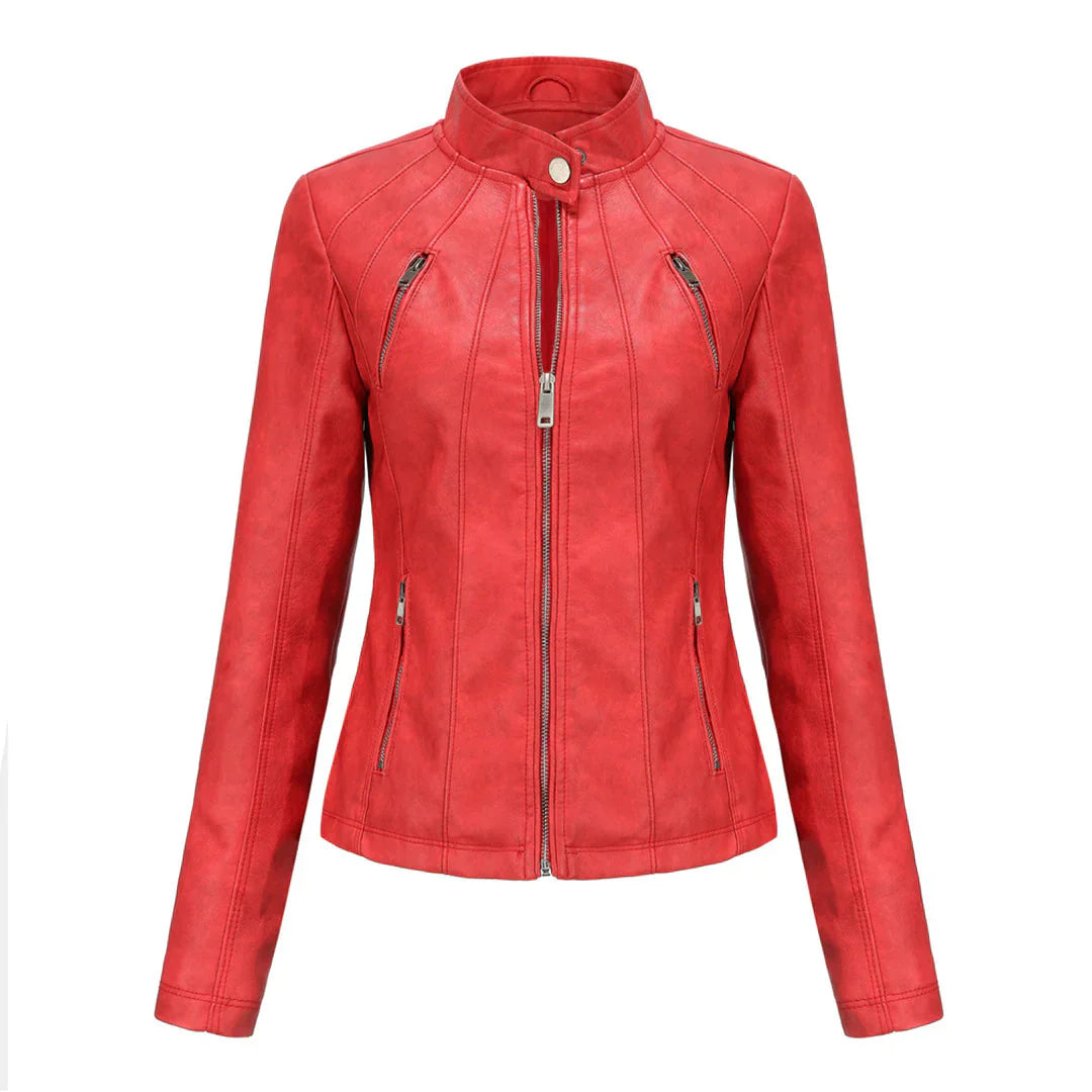 Elegant Leather Jacket Women Stylish