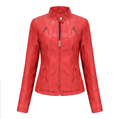Elegant Leather Jacket Women Stylish