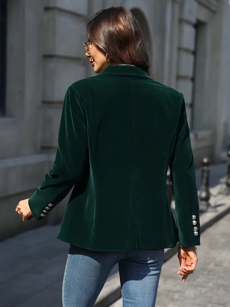 Elegante Damenblazer Samt Schnitt - IdealeKleiden
