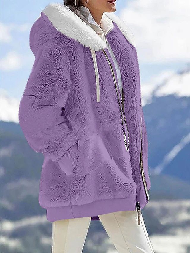 Soft winter jacket plush women's shoes