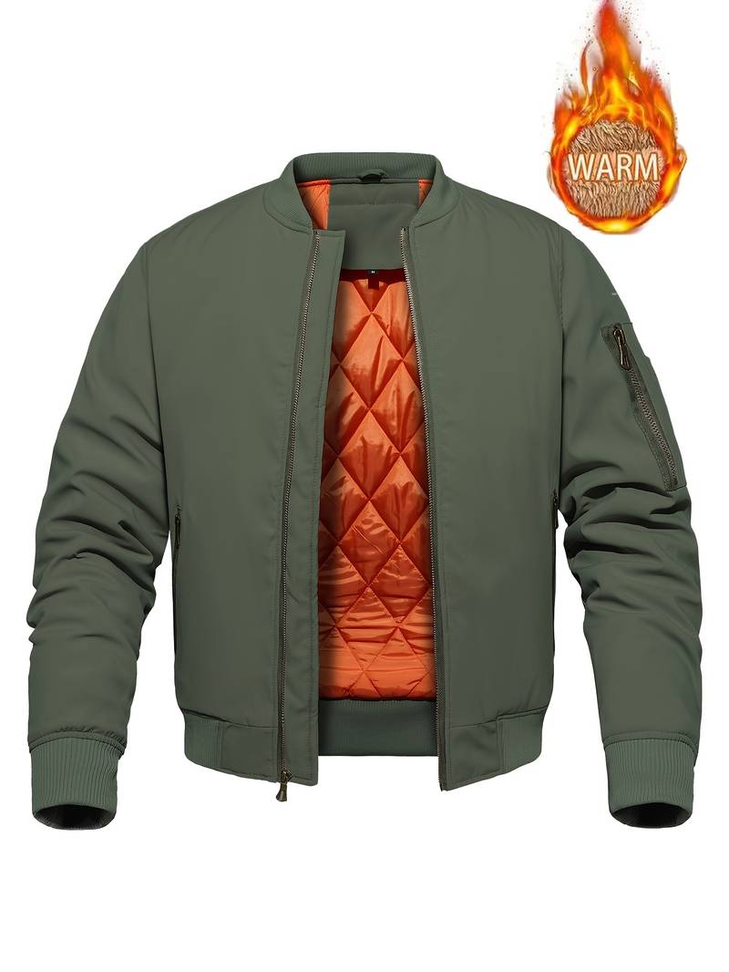Men's Elegant Black Bomber Jacket