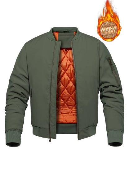Men's Elegant Black Bomber Jacket
