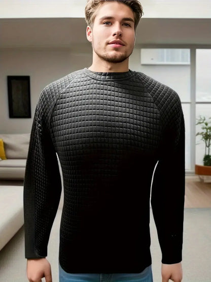 Men's Pullover Waffle Knit Warm