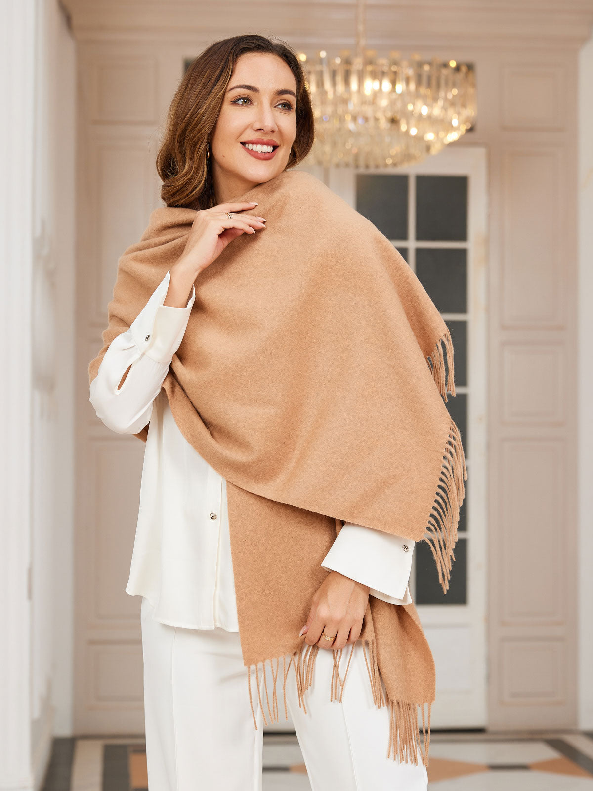 Elegant Wool Scarf Women Luxury