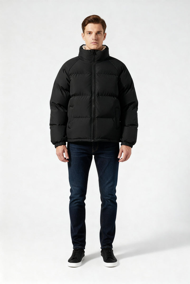 Herren Pufferjacke Fleece Isolierung Warm - IdealeKleiden