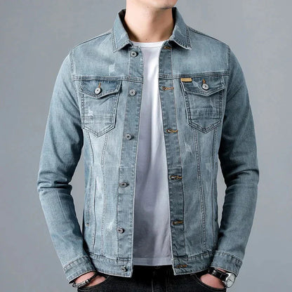 Used Look Denim Jacket Vintage Style