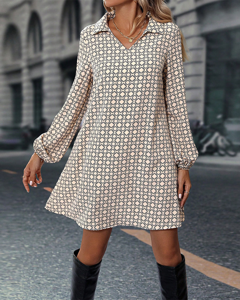 Stylish women's dress with print