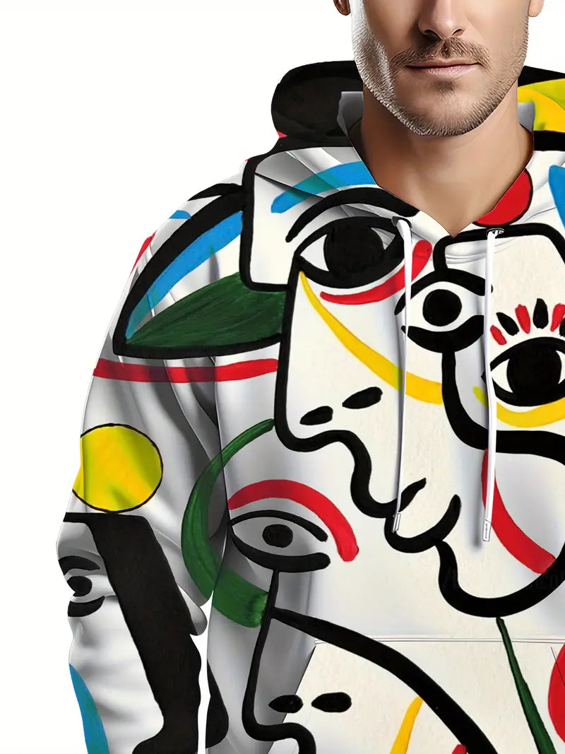 Kapuzenpullover Cool Gesichtsdesign - IdealeKleiden