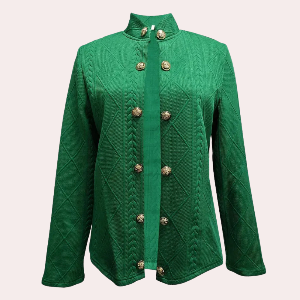 Elegant Women's Winter Coat with Buttons