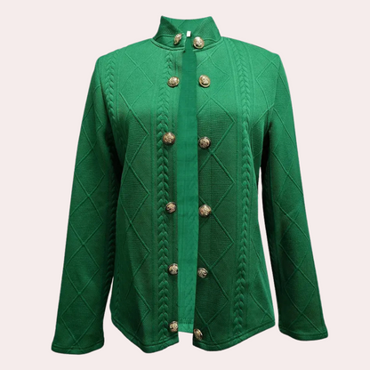 Elegant Women's Winter Coat with Buttons