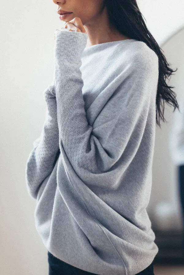 Asymmetric Off-Shoulder Sweatshirt Jacket