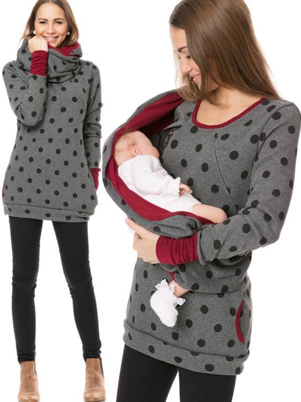 Maternity Nursing Sweater Practical With Floral Print