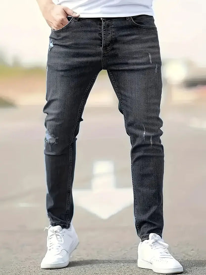 Ribbed Jeans Trendy Men's Trousers for Spring