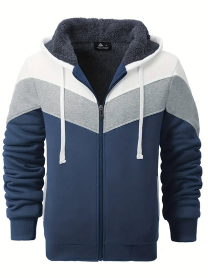 Men's Warm Lined Hooded Sweatshirt