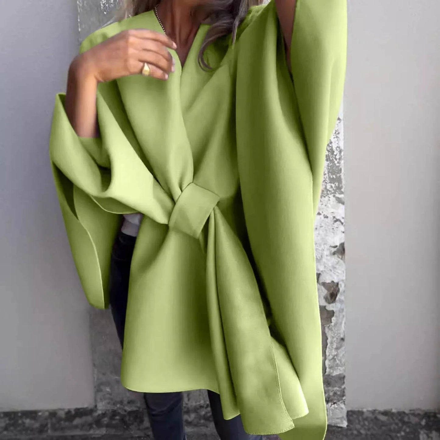 Women's Long Cardigan Batwing Sleeves Elegant