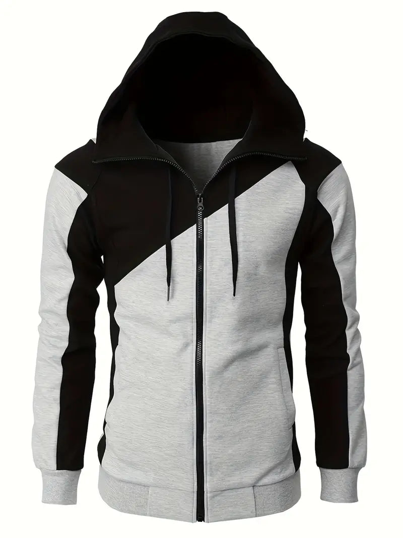 Men's Long-Sleeve Hoodie, Sporty & Modern