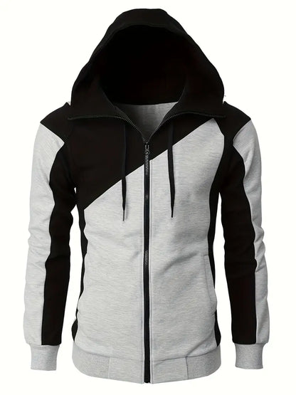 Men's Long-Sleeve Hoodie, Sporty & Modern