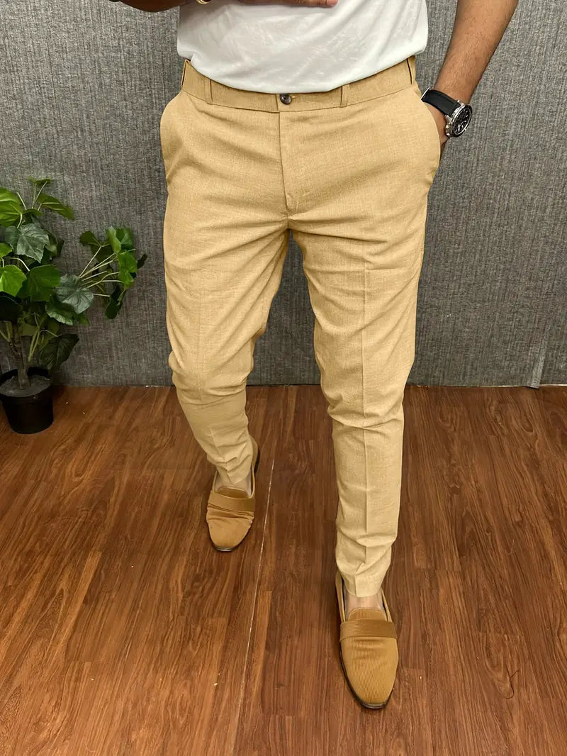 Men's Suit Trousers Semi-Formal Elegant