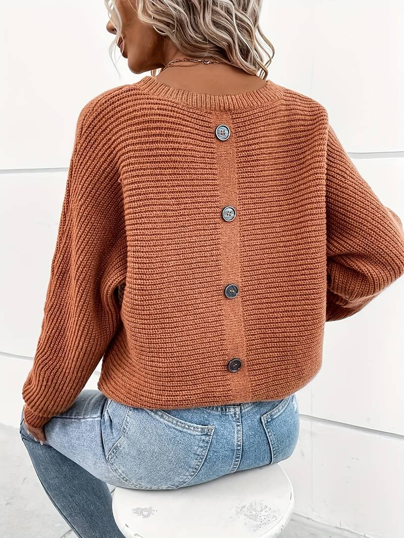 Elegant Crew Neck Sweater Spring Trend