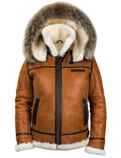 Elegant women's jacket with faux fur