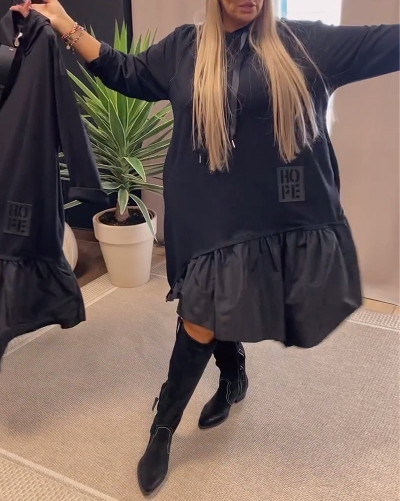 Women's Long-Sleeved Hooded Dress