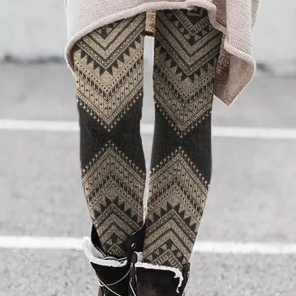 Elegant Leggings Close-fitting Soft Breathable Geometric